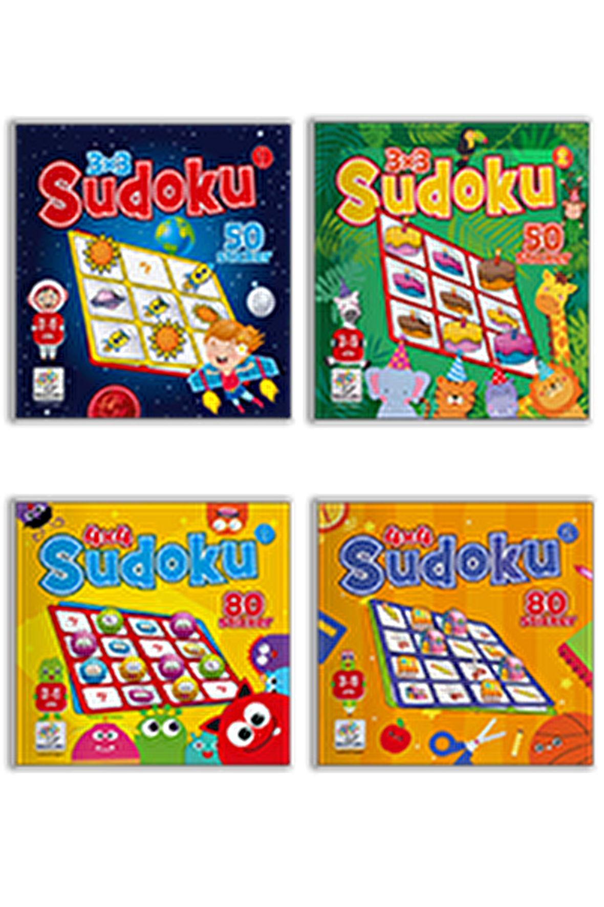 3-6 Yaş Stickerlı Çıkartmalı Sudoku Seti Yükselen Zeka