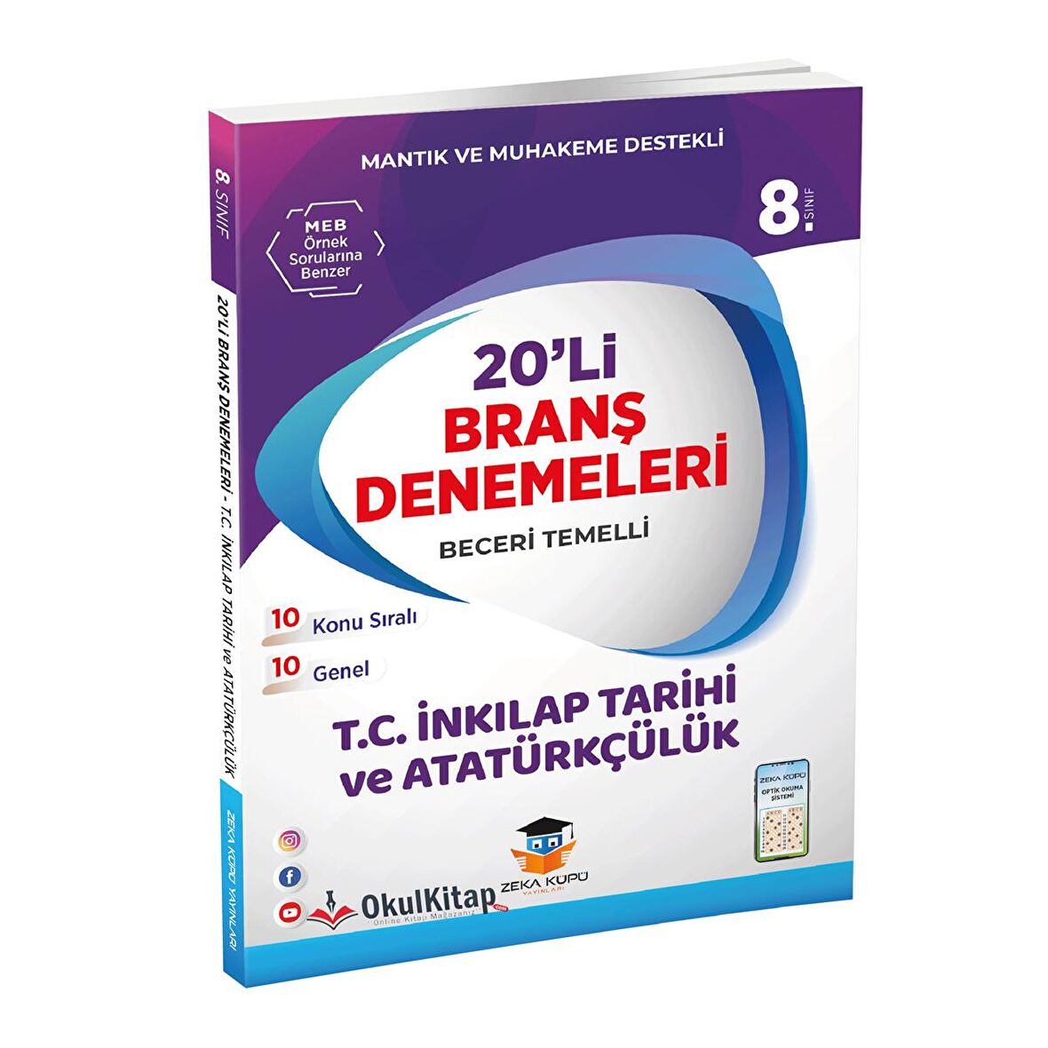 Zeka Küpü Yayınları 8.Sınıf T.C İnkılap Tarihi Ve Atatürkçülük 20 li Deneme