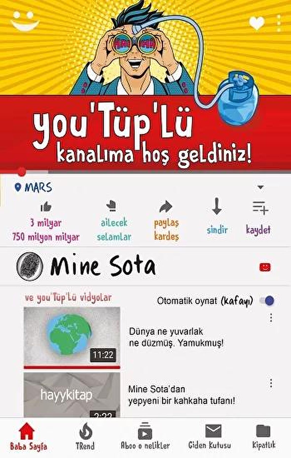 You‘Tüp’lü Kanalıma Hoş Geldiniz!