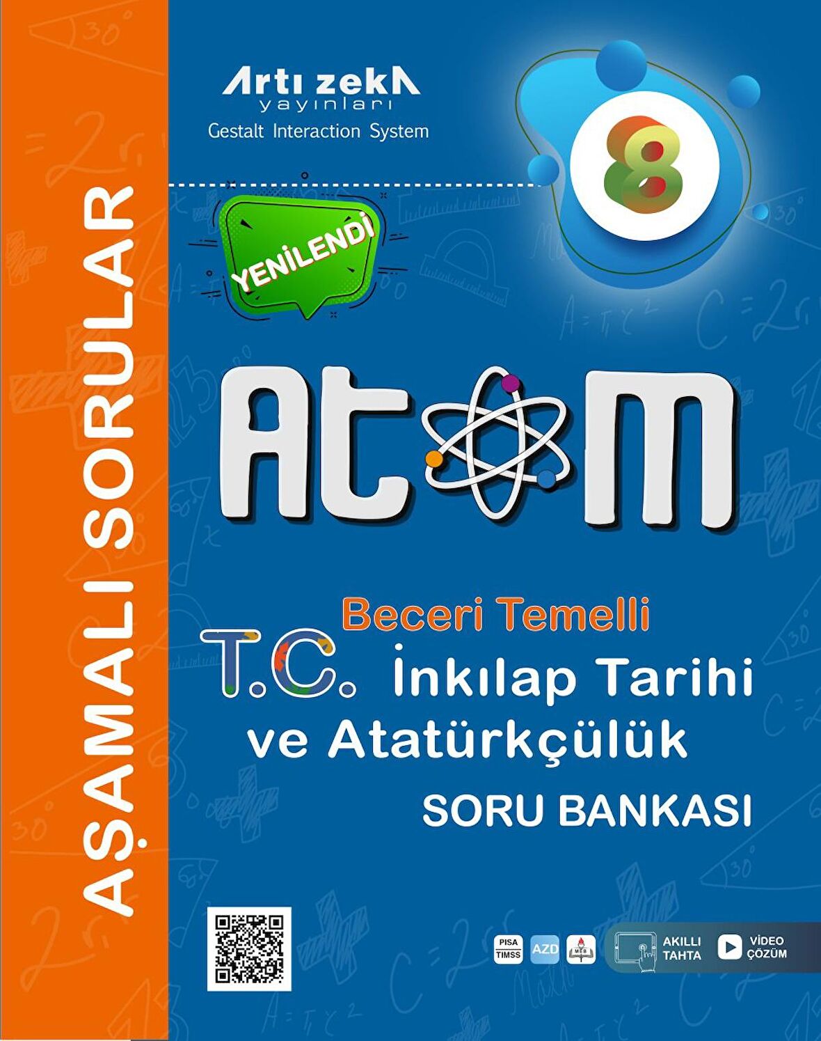 Artı Zeka Yayınları 8. Sınıf LGS Atom Beceri Temelli İnkılap Tarihi Aşamalı Soru Bankası