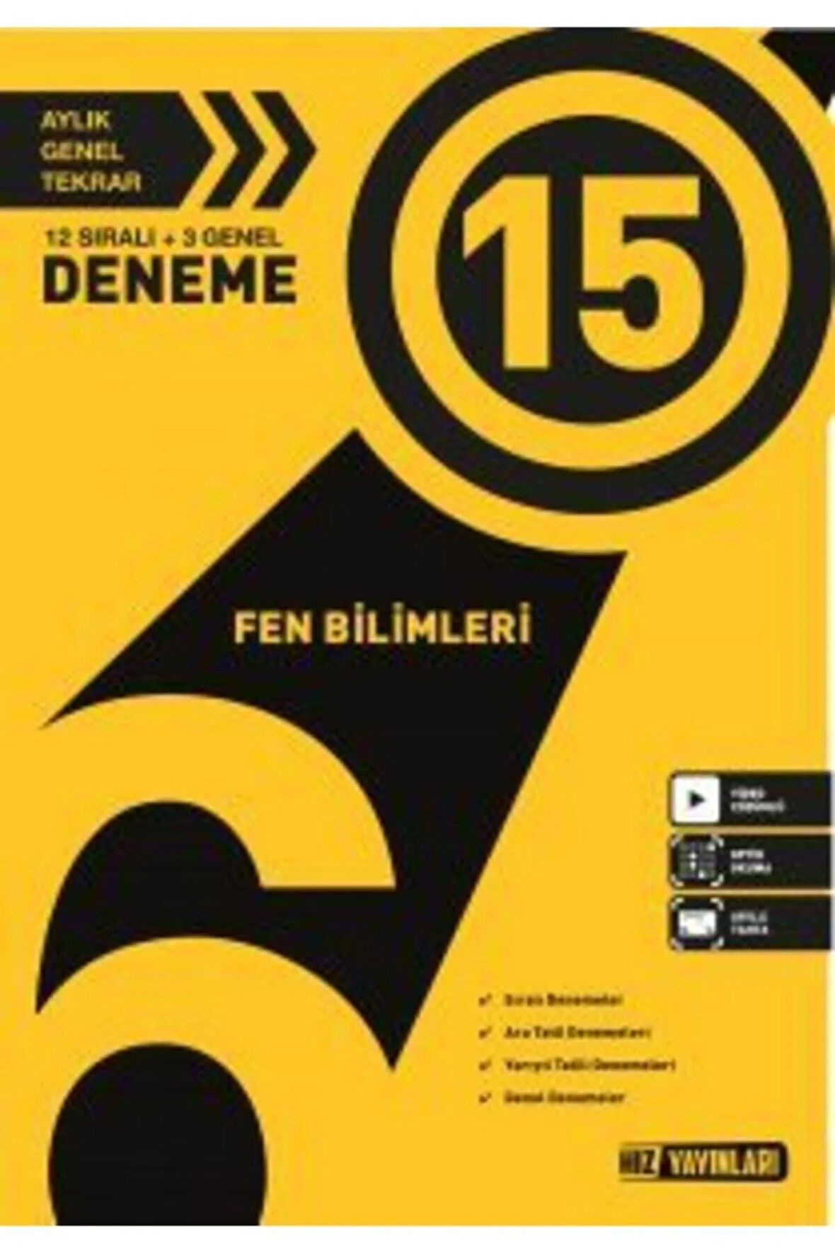 6. Sınıf Fen Bilimleri 15'li Deneme Seti (12 Sıralı + 3 Genel)