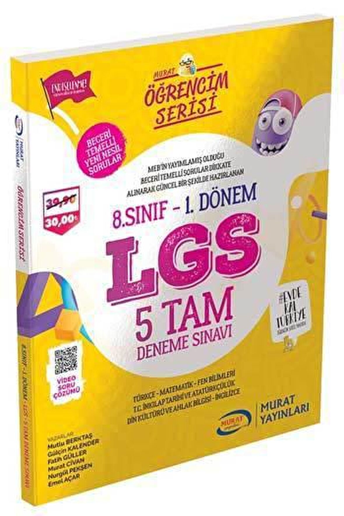 Murat Yayınları 8. Sınıf LGS 1. Dönem 5 Tam Deneme Sınavı