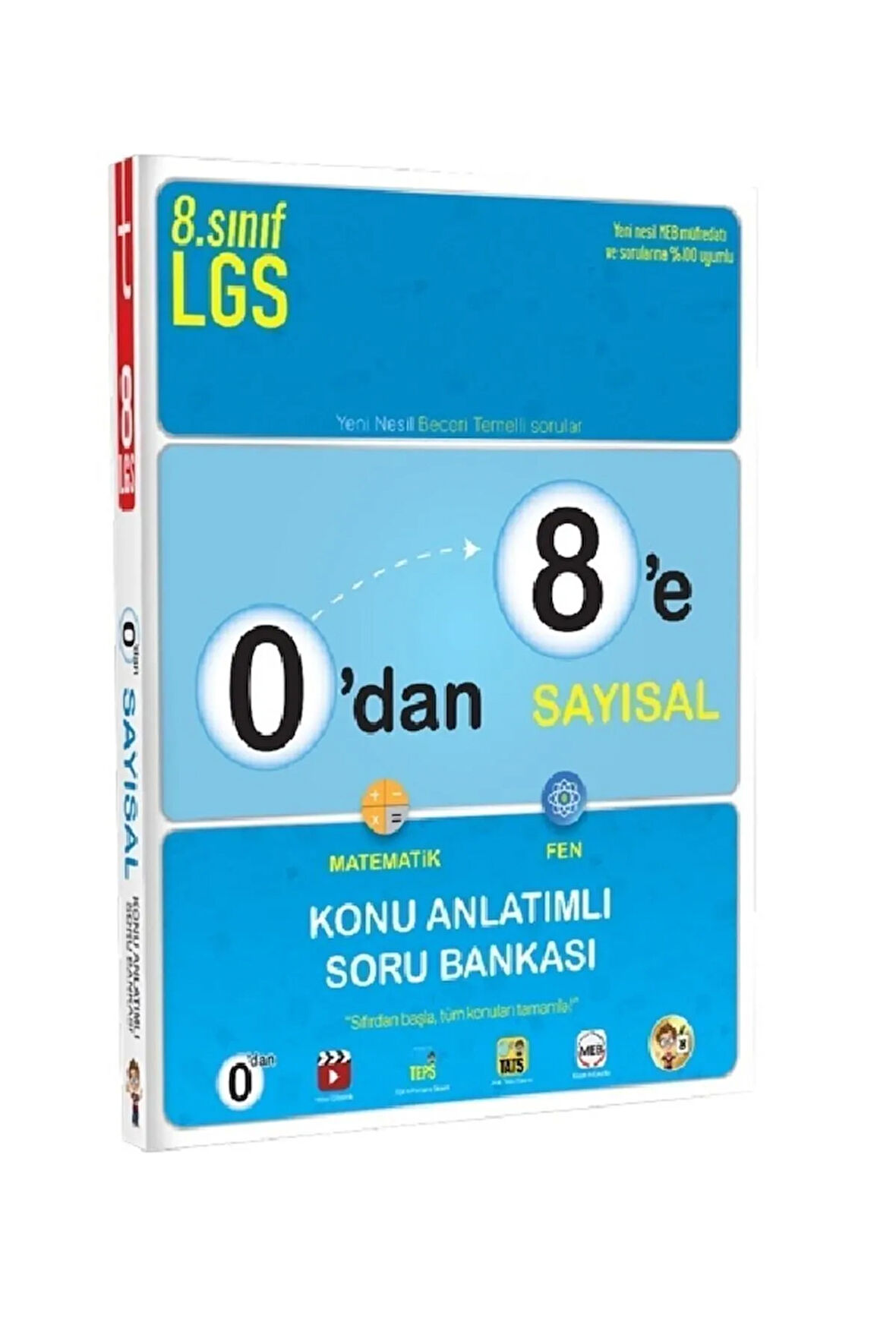 8. Sınıf 0'dan 8'e Sayısal Konu Anlatımlı Soru Bankası