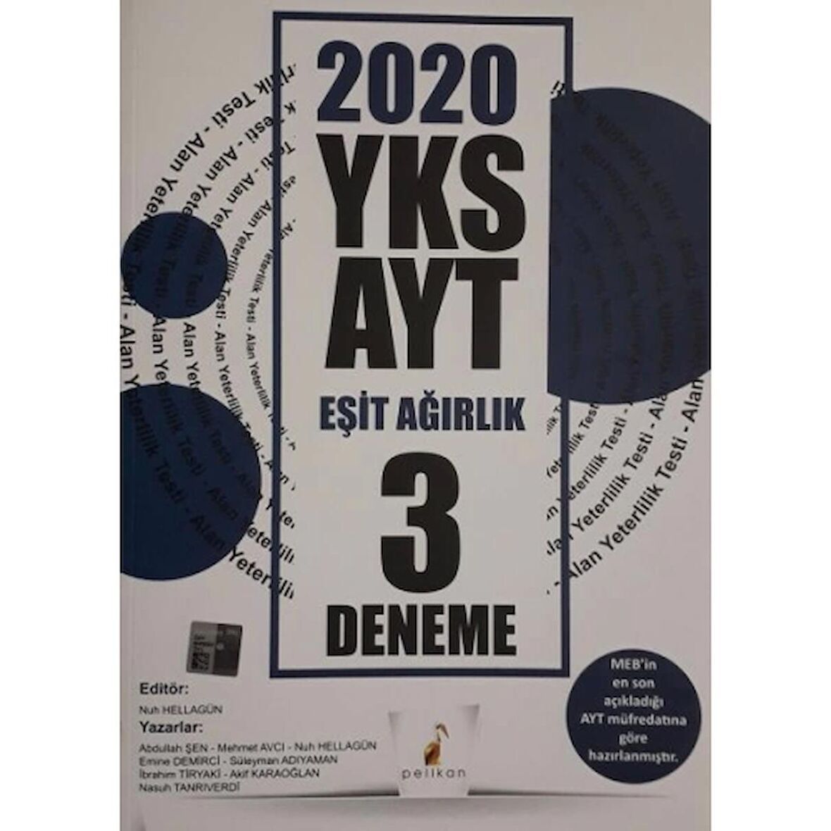 Pelikan 2020 YKS AYT Eşit Ağırlık 3 Deneme (Yeni)