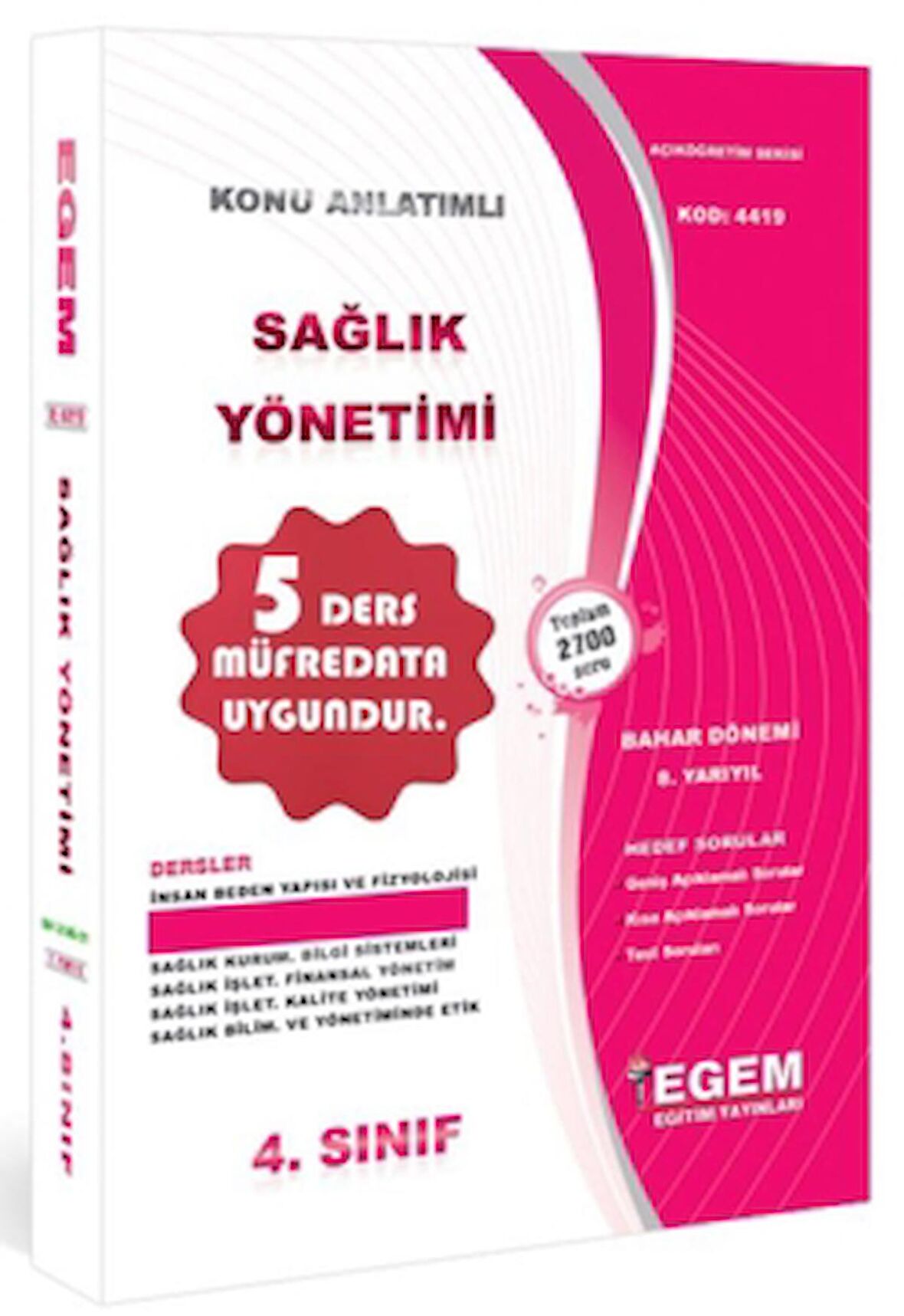 4. Sınıf Sağlık Yönetimi Konu Anlatımlı Soru Bankası