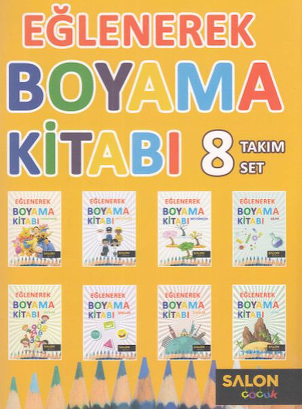 Eğlenerek Boyama Kitabı (8 Kitap Takım)