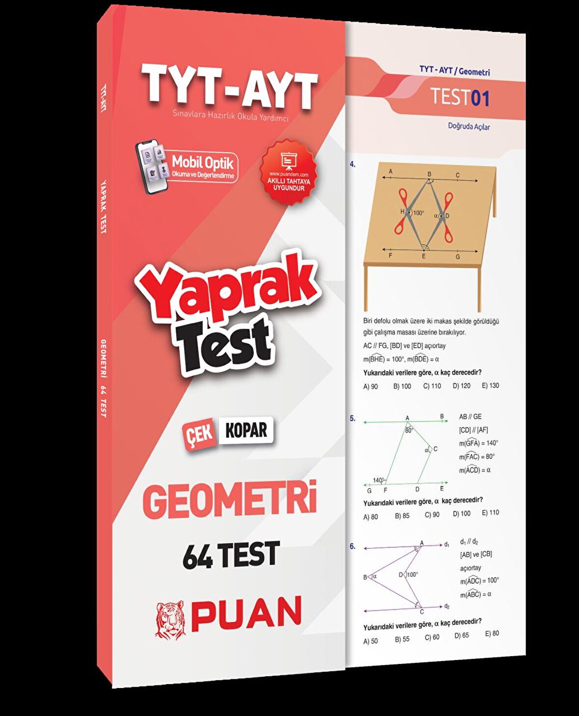 Puan TYT AYT Geometri Yaprak Test