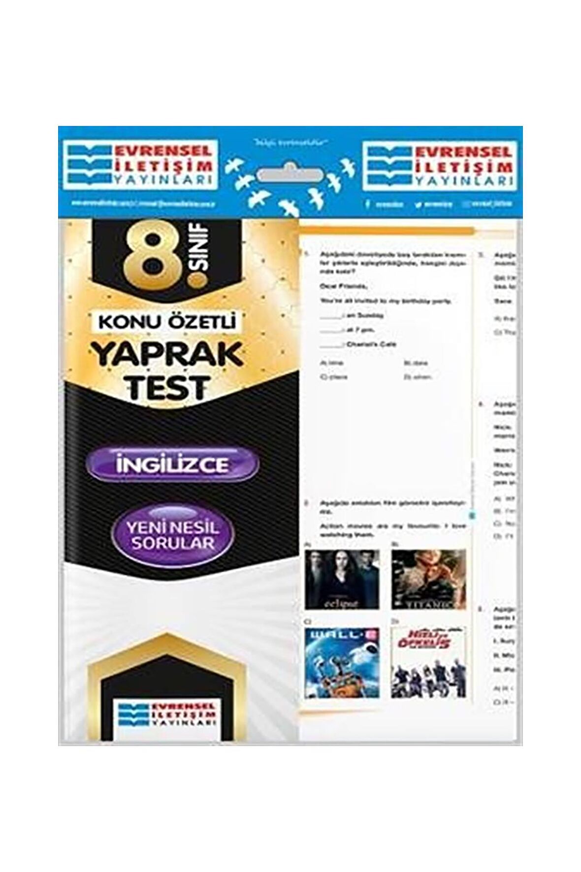 8. Sınıf İngilizce Konu Özetli Yaprak Test