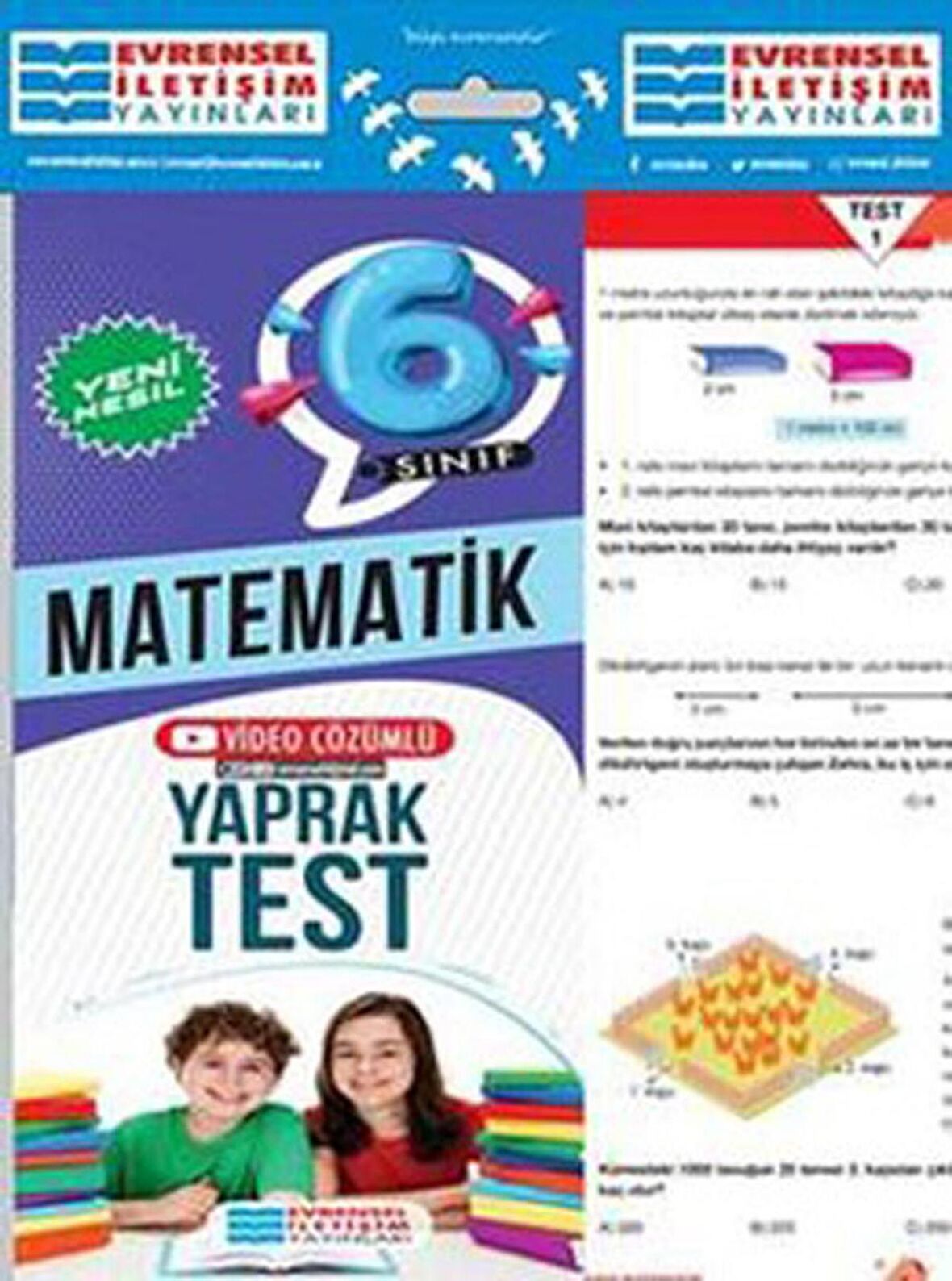 Evrensel İletişim 6.Sınıf Matematik Yeni Nesil Yaprak Test