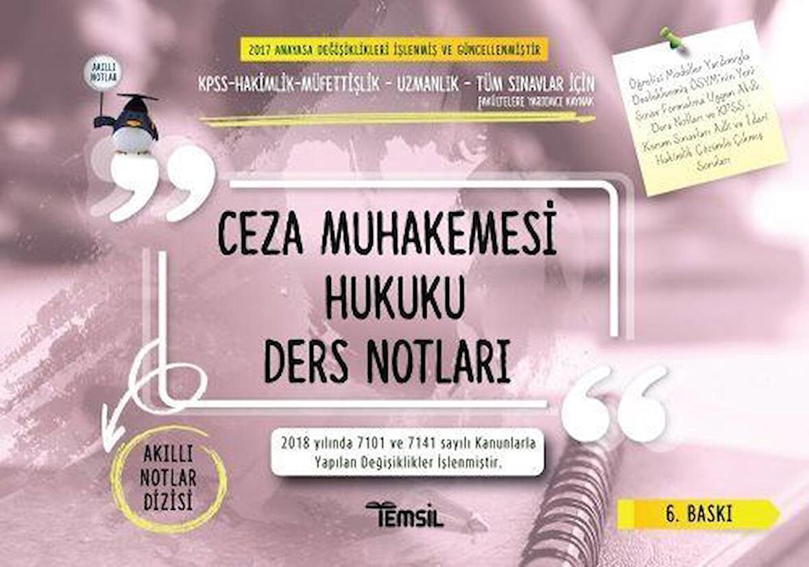 Ceza Muhakemesi Hukuku Ders Notları