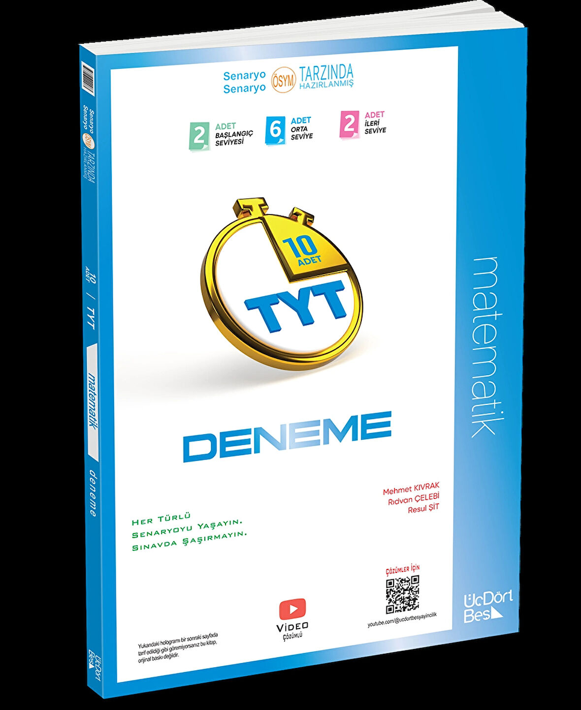 ÜçDörtBeş Yayınları TYT 10'lu Matematik Deneme Yeni