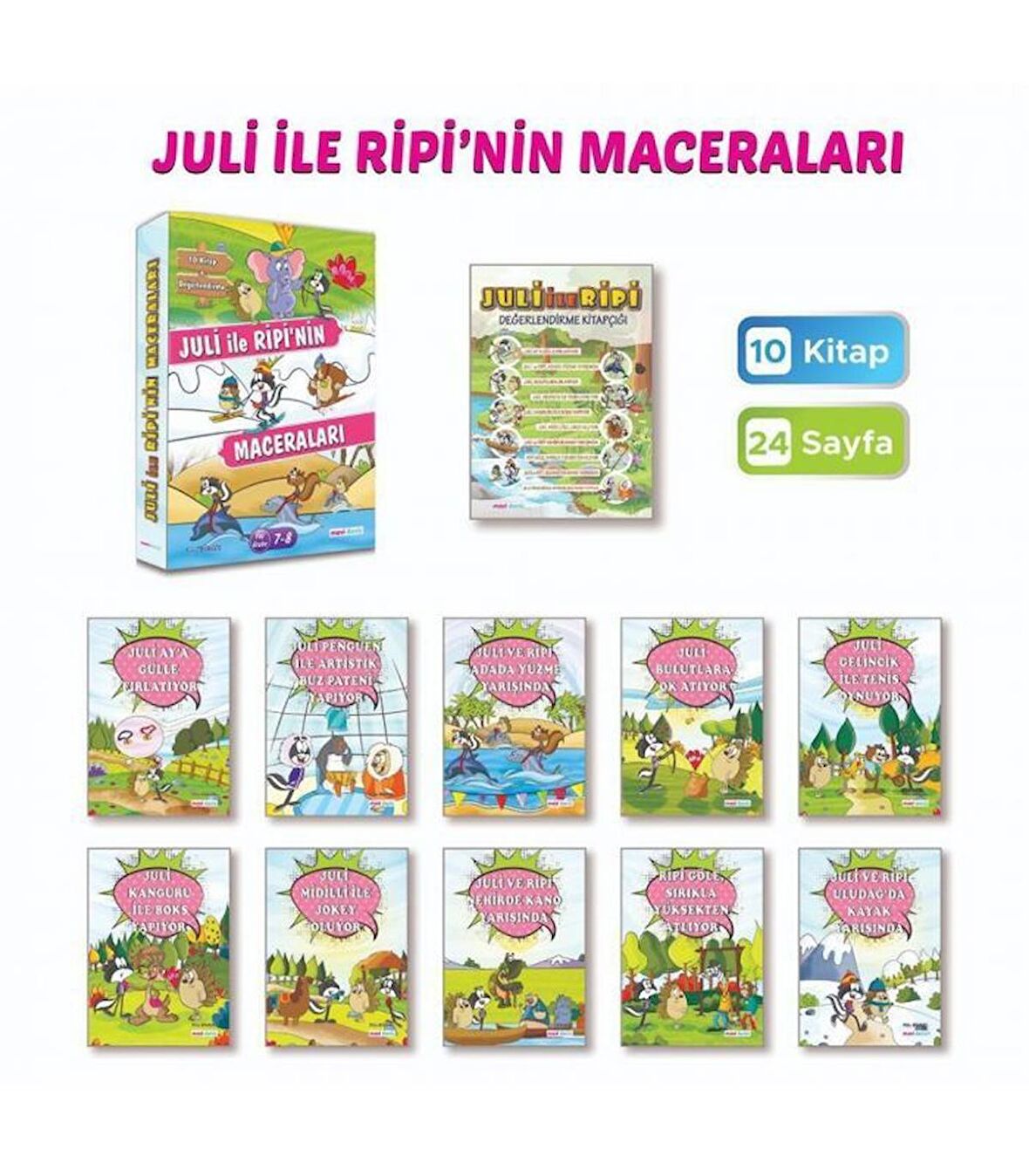 Juli Ile Ripi'nin Maceraları Hikaye Seti (10 Kitap) - Filiz Bingöl - Mavi Deniz Yayınları