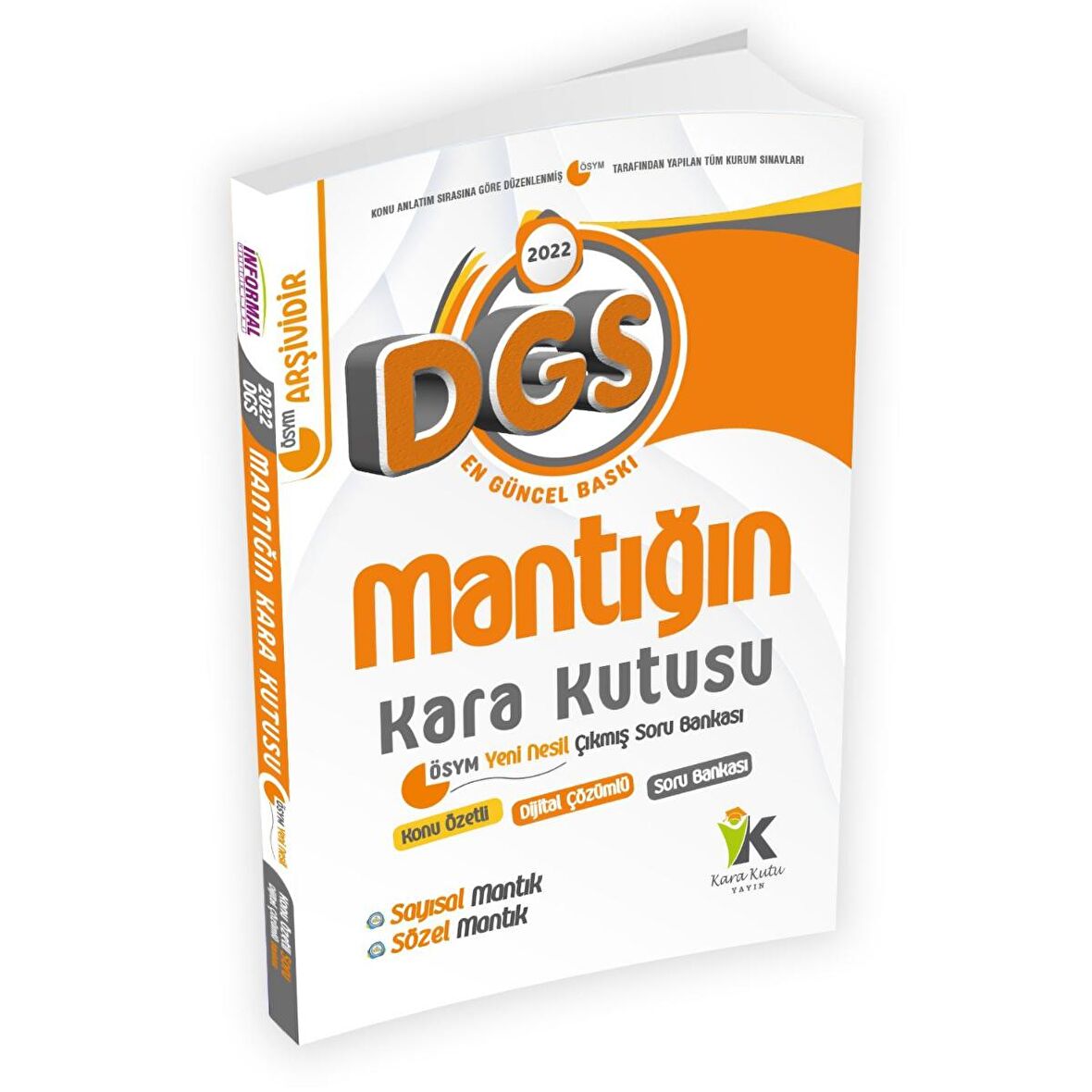 2022 DGS Sayısal ve Sözel Mantığın Kara Kutusu Konu Özetli Tamamı Dijital Çözümlü Soru Bankası