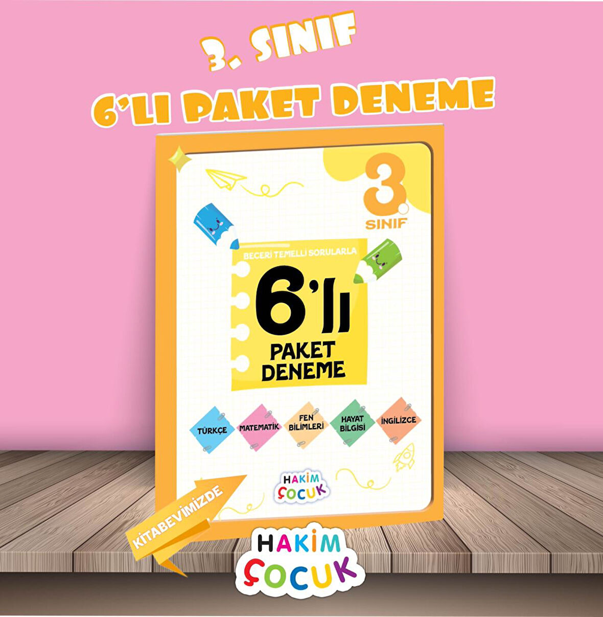 Hakim 3.Sınıf Beceri Temelli Sorularla 6 lı Paket Deneme