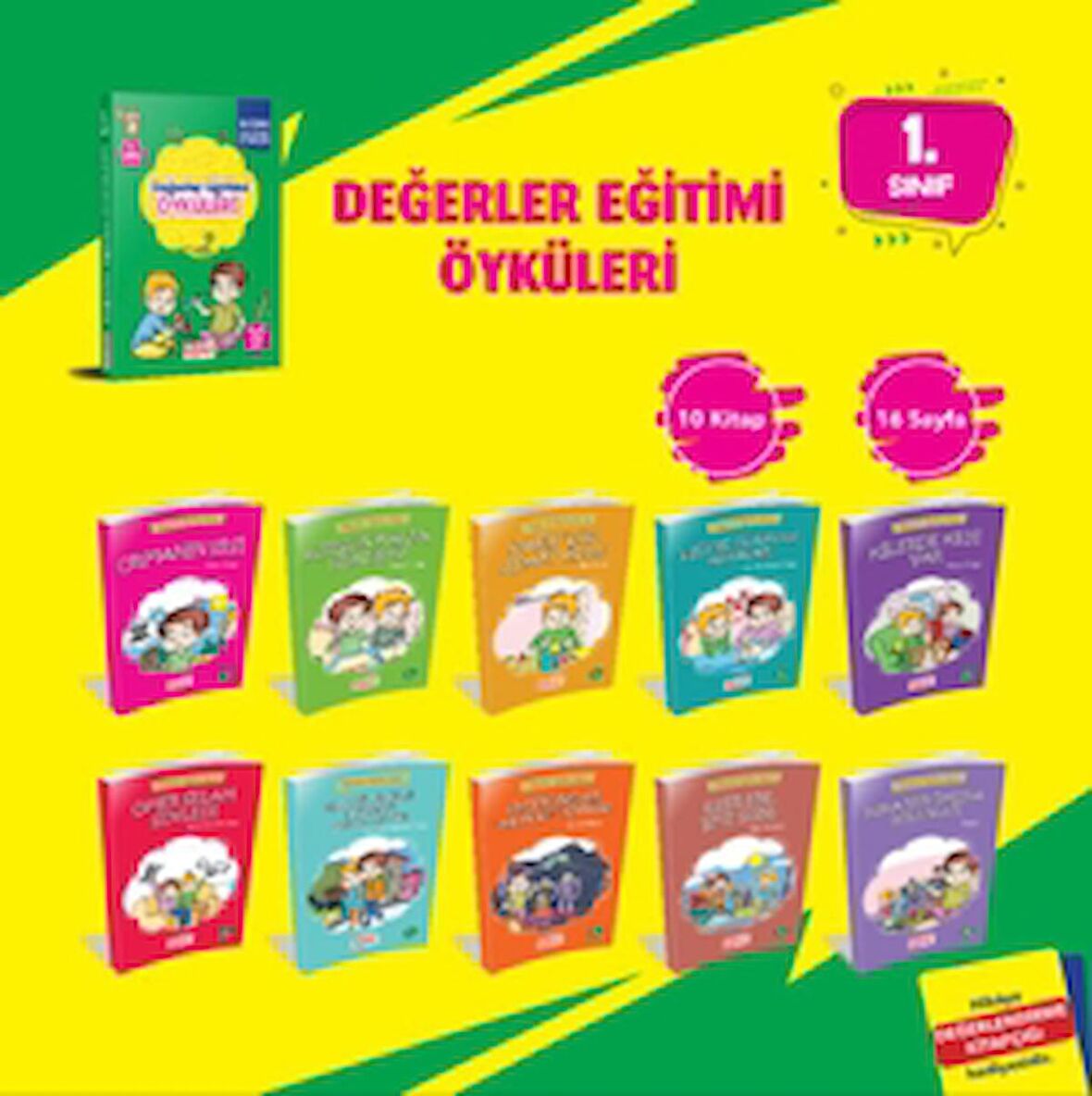 Değerler Eğitim Seti (10 Kitap + Değerlendirme Testi)