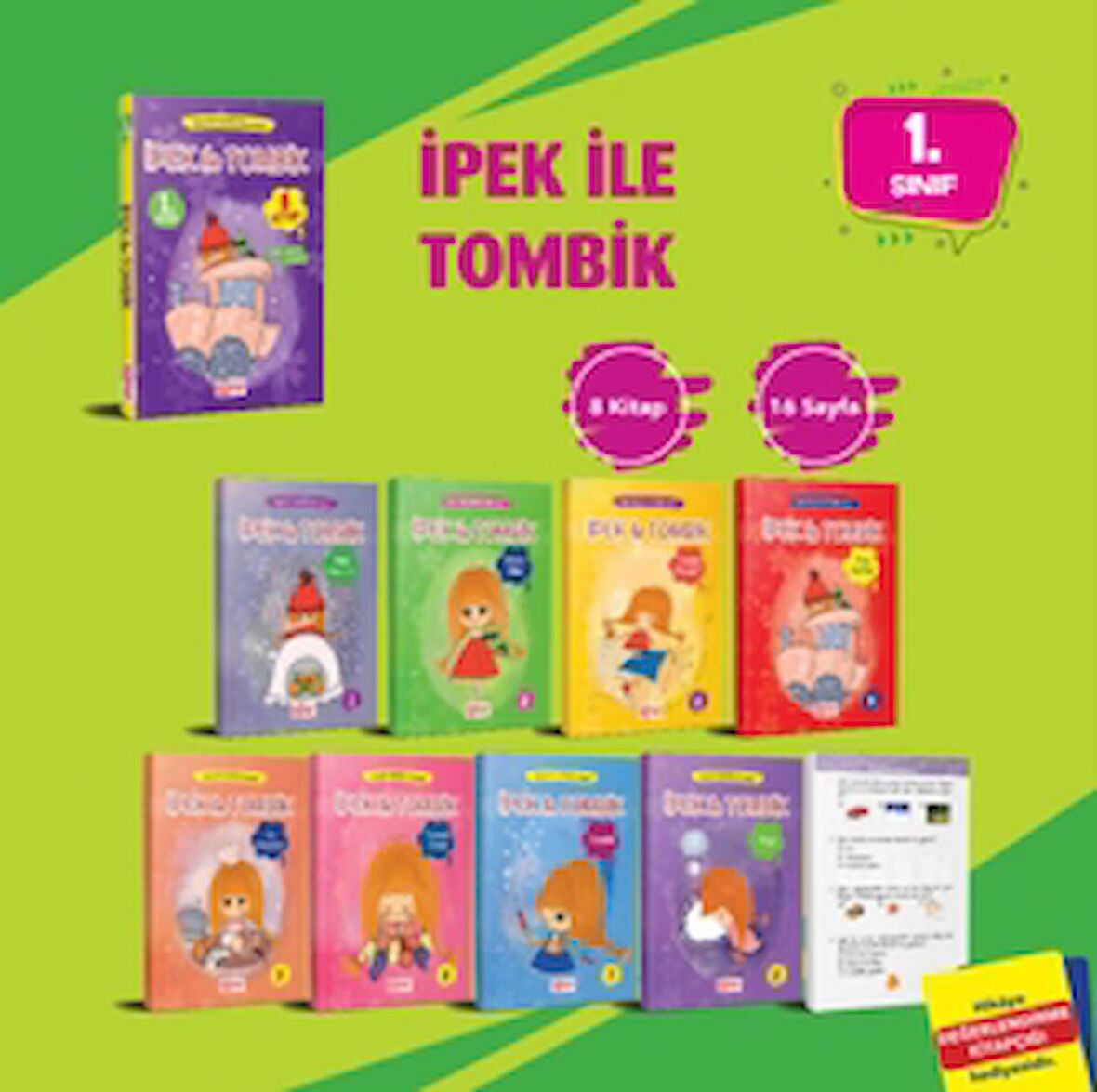 İpek ile Tombik Hikaye Seti (8 Kitap + Değerlendirme Testi)