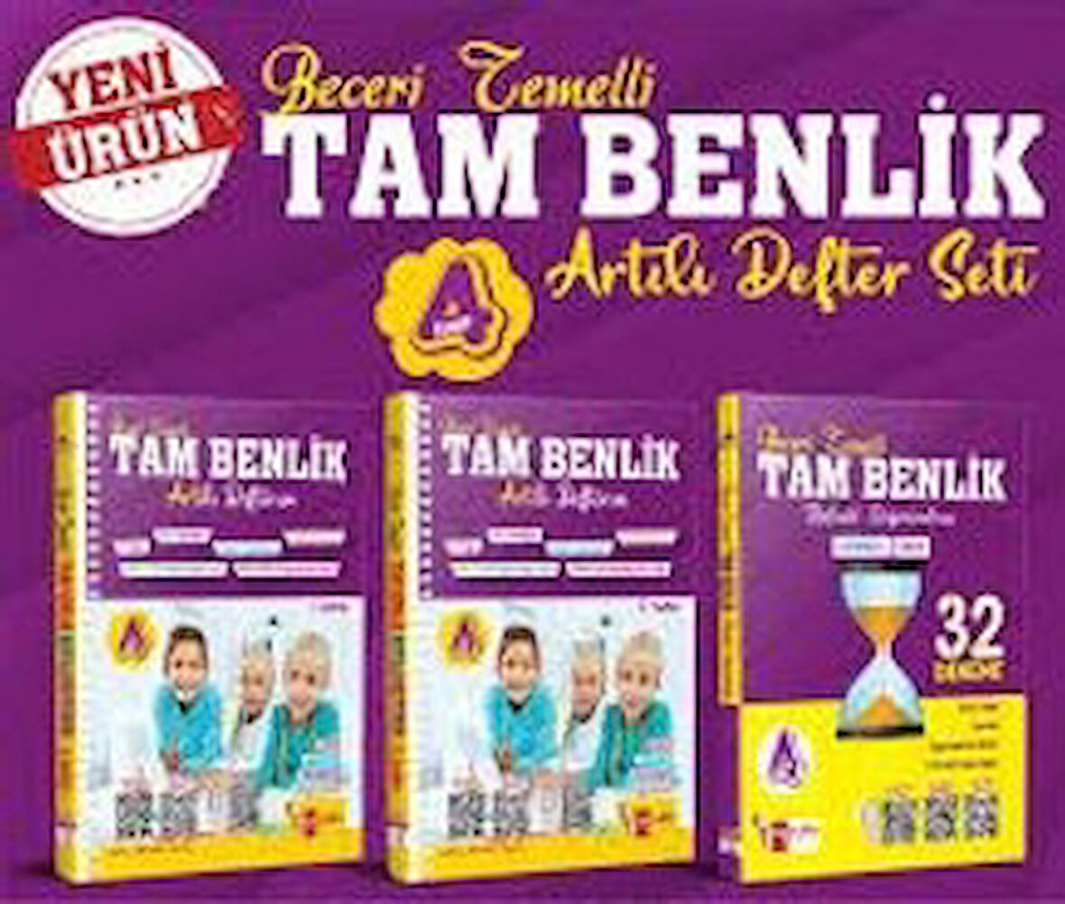 4. Sınıf Tam Benlik Artılı Defterim Seti