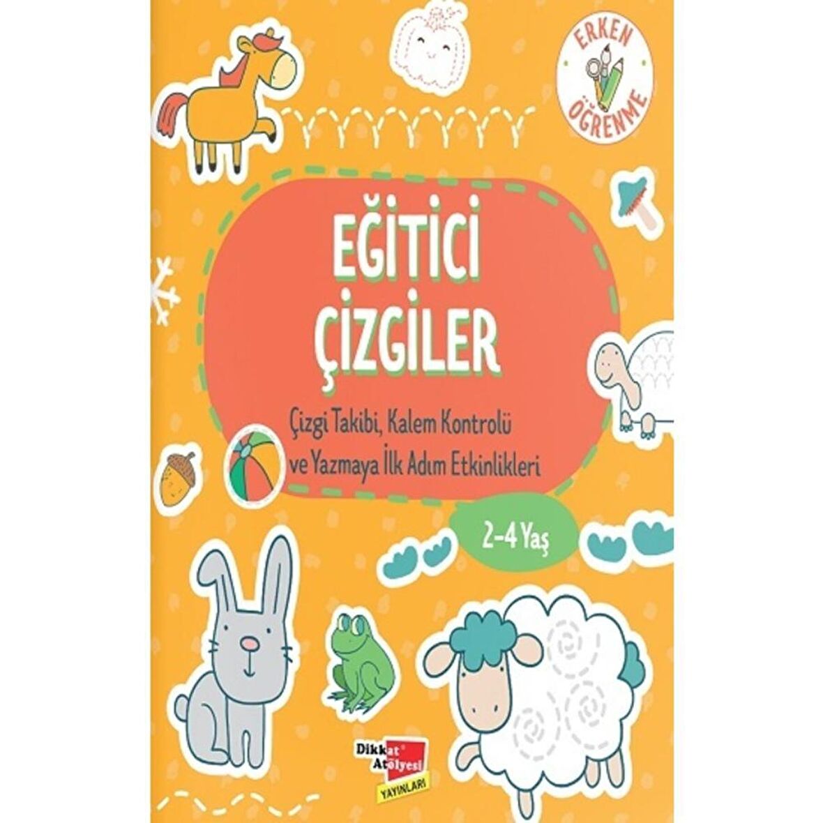 2- 4 Yaş Yaz Sil Eğitici Çizgiler Etkinlik Kitabı