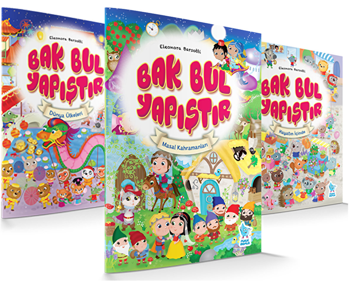 Bak - Bul - Yapıştır (3 Kitap Set)