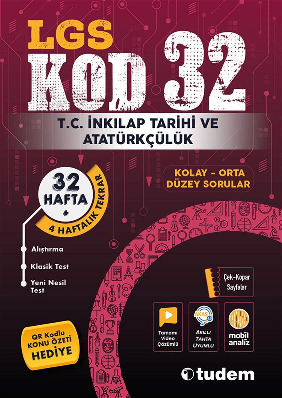 Tudem 8.Sınıf LGS İnkılap Tarihi Kod 32 Tekrar Kitabı