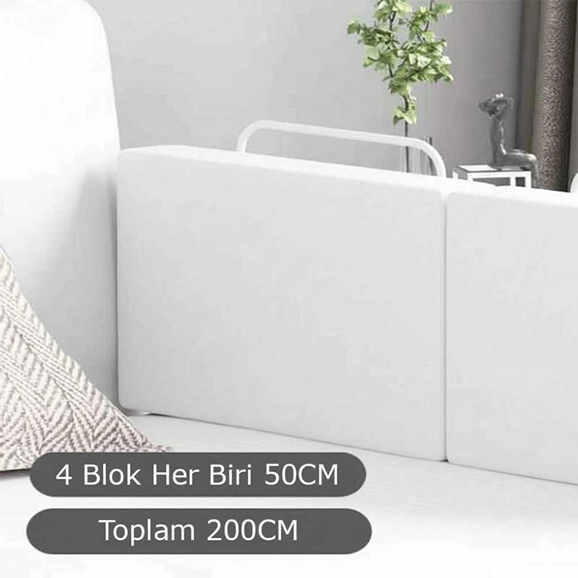 200 Cm Serenity Xl Yeni Nesil Yatak Bariyeri Korkuluğu (4 Blok)