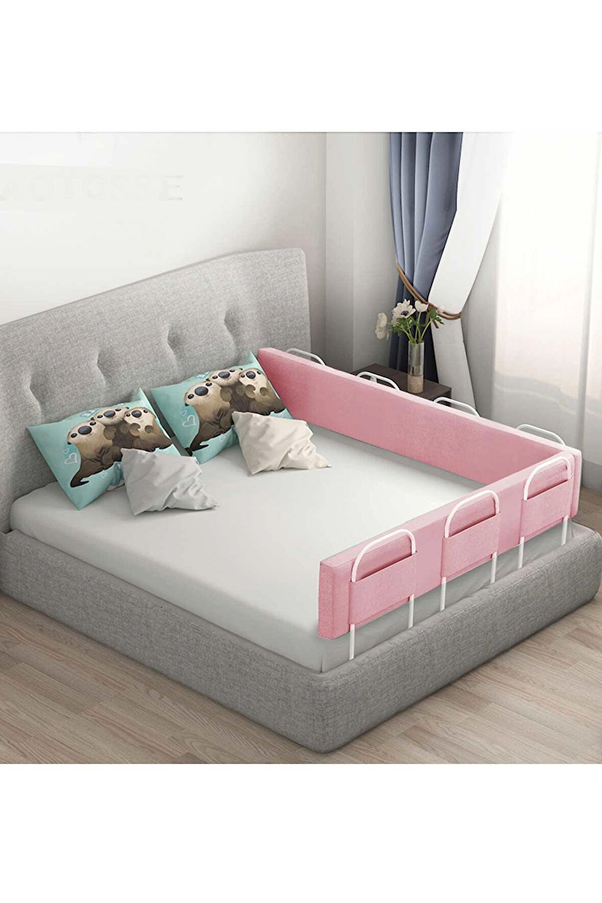 PRO Yumuşak Bebek Güvenlik Yatak Bariyeri Yatak Korkuluğu 200 Cm Tek Parça