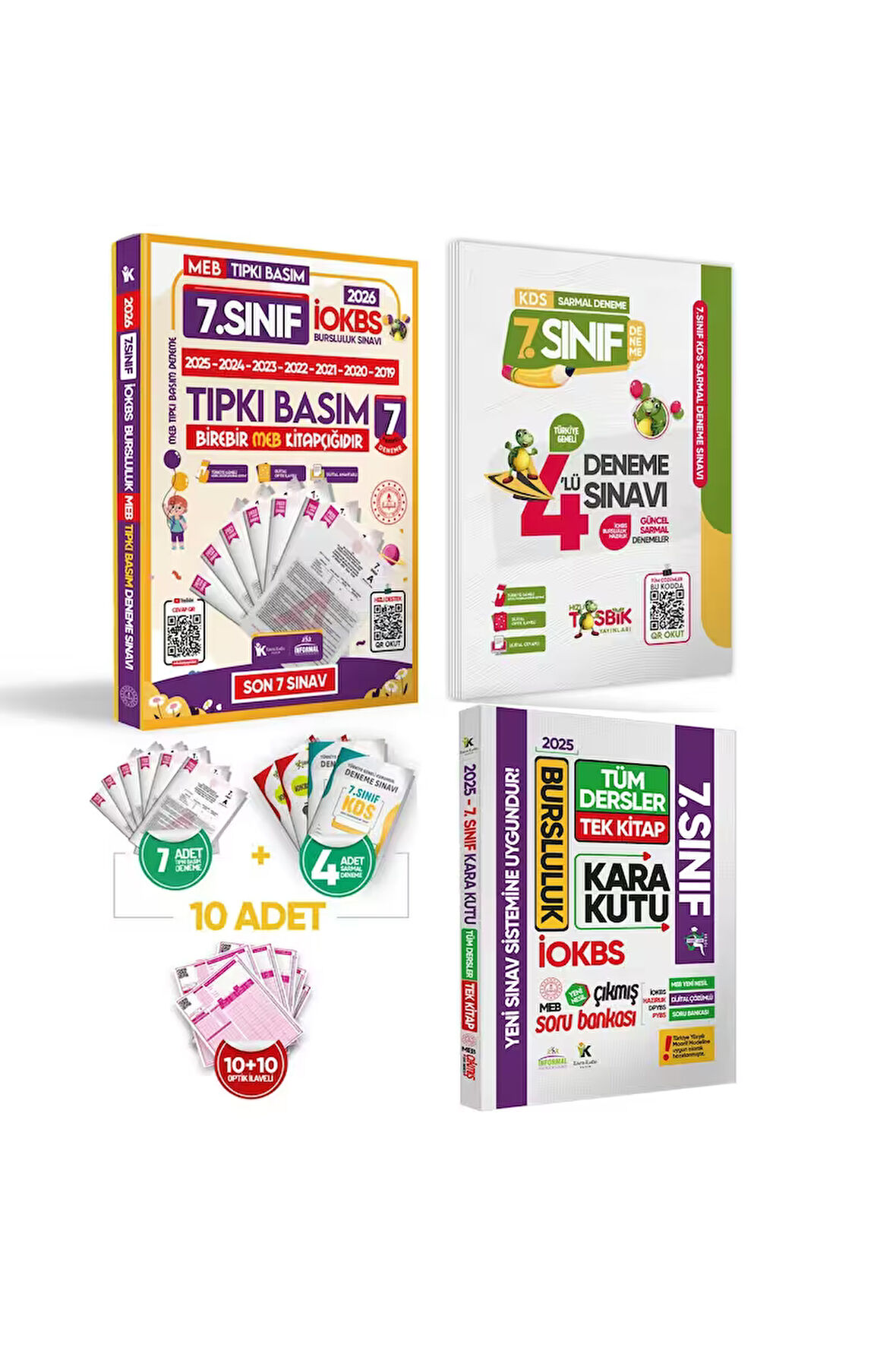 2026 7.Sınıf YENİ SİSTEM İOKBS BURSLULUK ALTIN PAKET Deneme Seti ve Çıkmış Soru Bankası Çözümlü