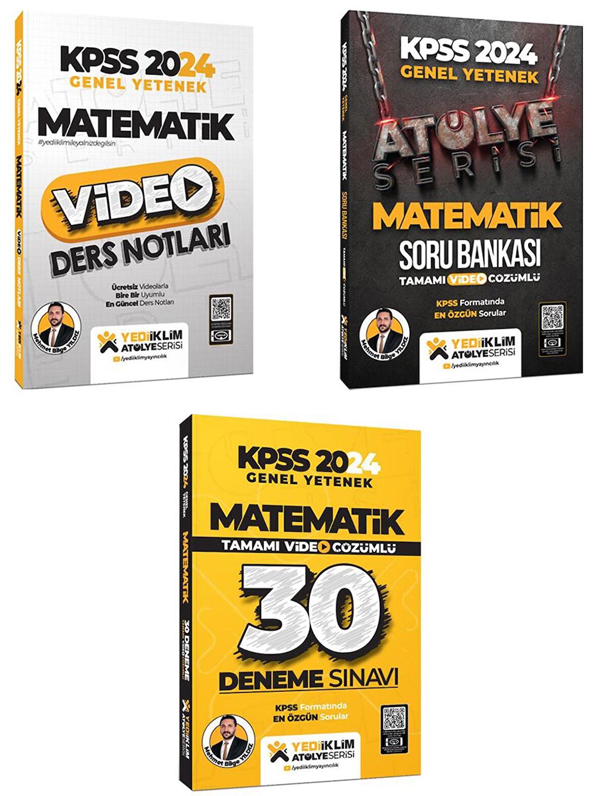 Yediiklim Yayınları 2024 Kpss Atölye Serisi Matematik Konu+Soru+Deneme Seti 3 Kitap