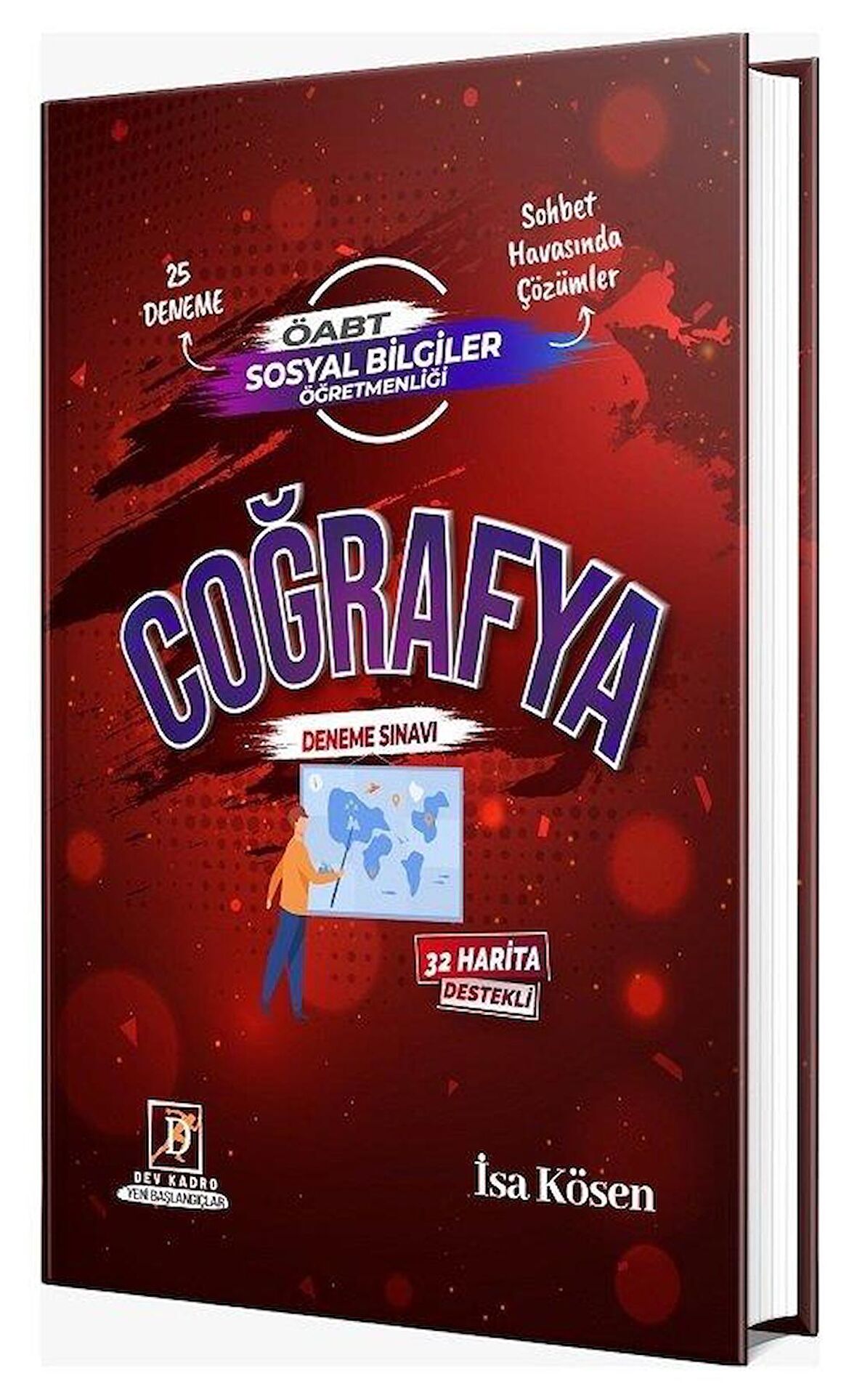 Dev Kadro ÖABT Sosyal Bilgiler Coğrafya Harita Destekli 25 Deneme Çözümlü - İsa Kösen