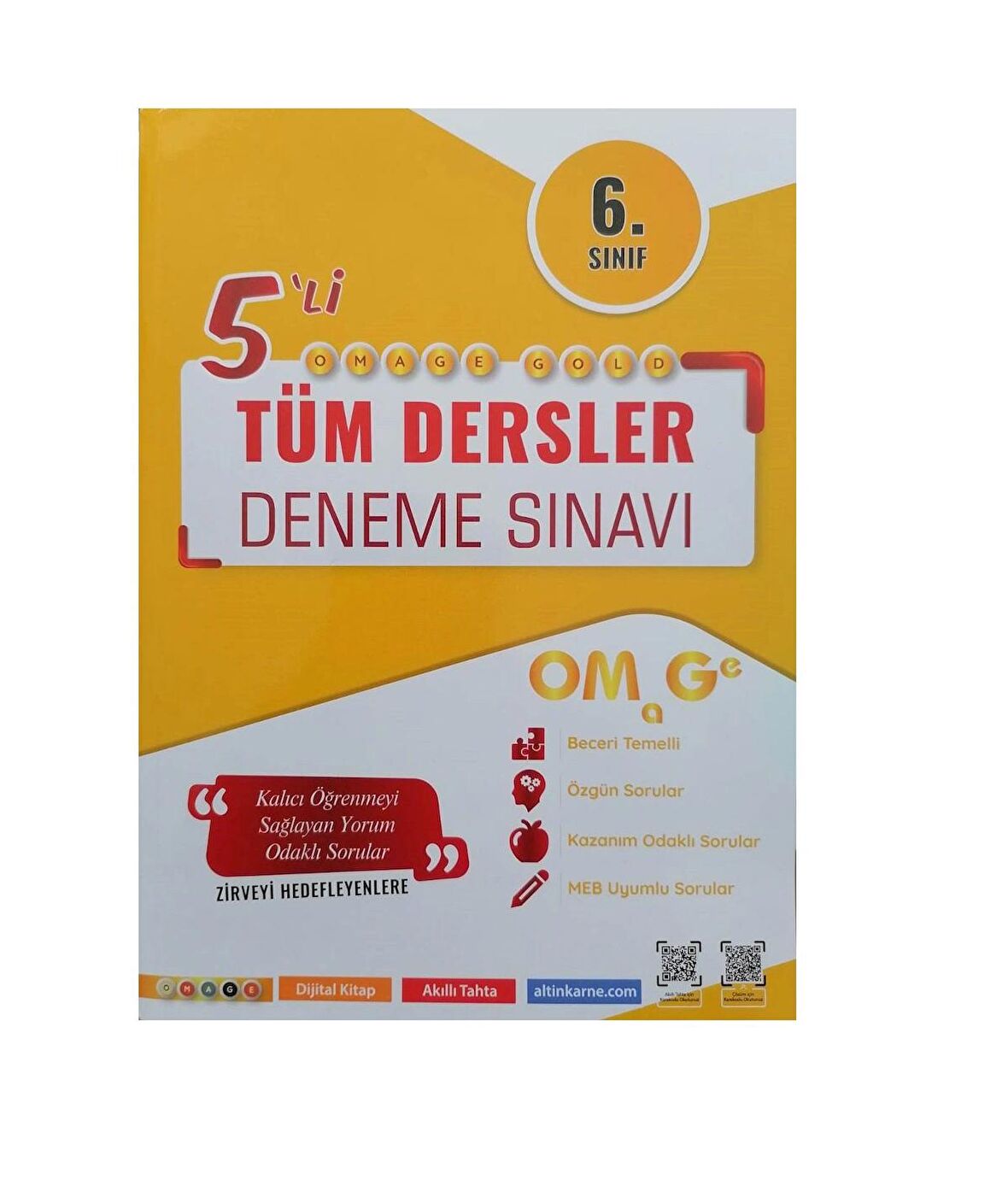 Nartest 6.Sınıf Omage Gold 5'li Tüm Dersler Deneme Seti - Nartest 6  Deneme