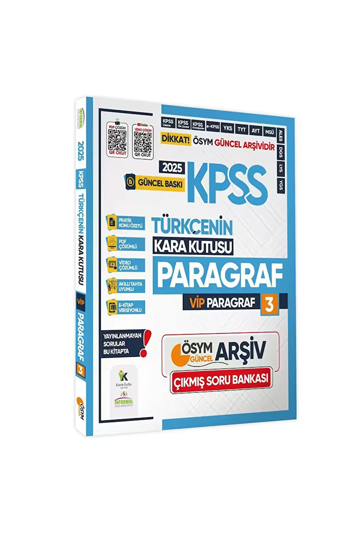 2025 KPSS Türkçenin Kara Kutusu PARAGRAF 3 VİP ÖSYM Çıkmış Soru Havuzu Bankası Video/PDF Çözümlü