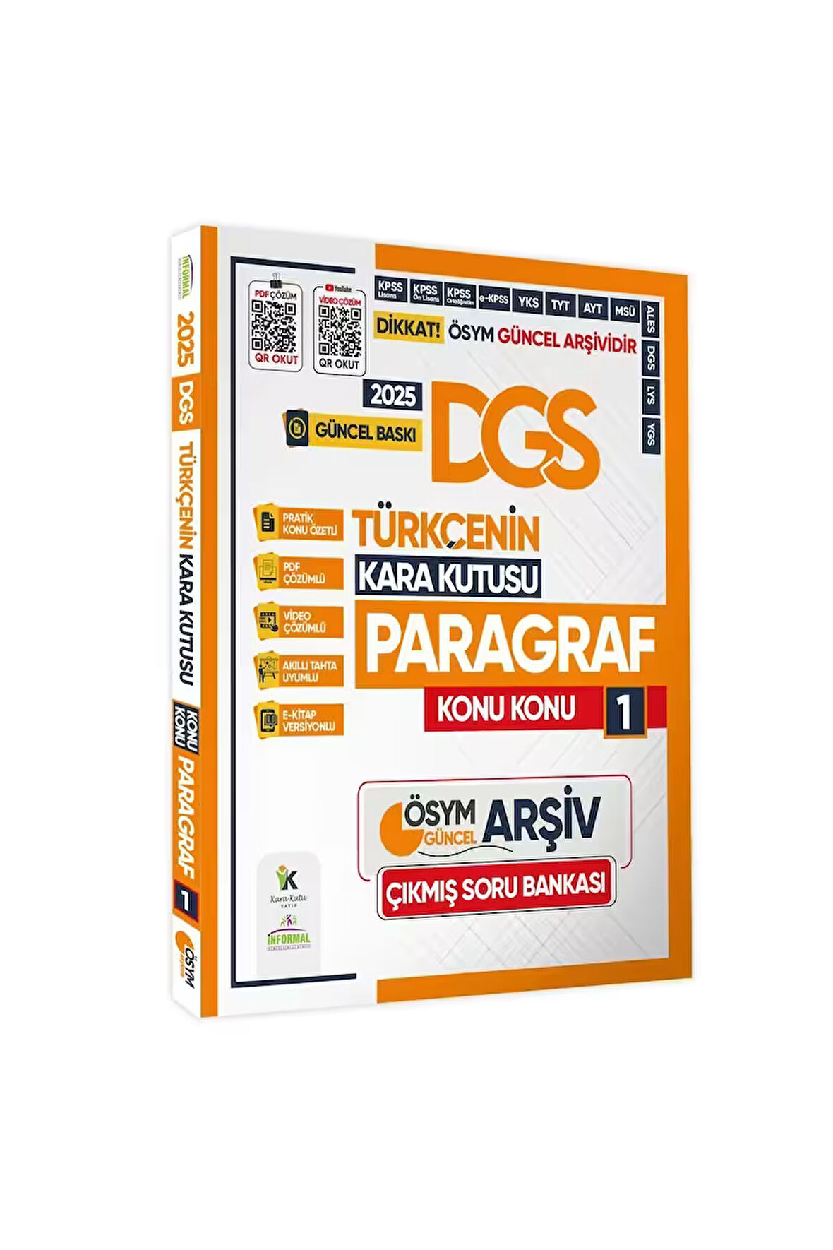 2025 DGS Türkçenin Kara Kutusu PARAGRAF 1 KONU KONU ÖSYM Çıkmış Soru Bankası Video/PDF Çözümlü