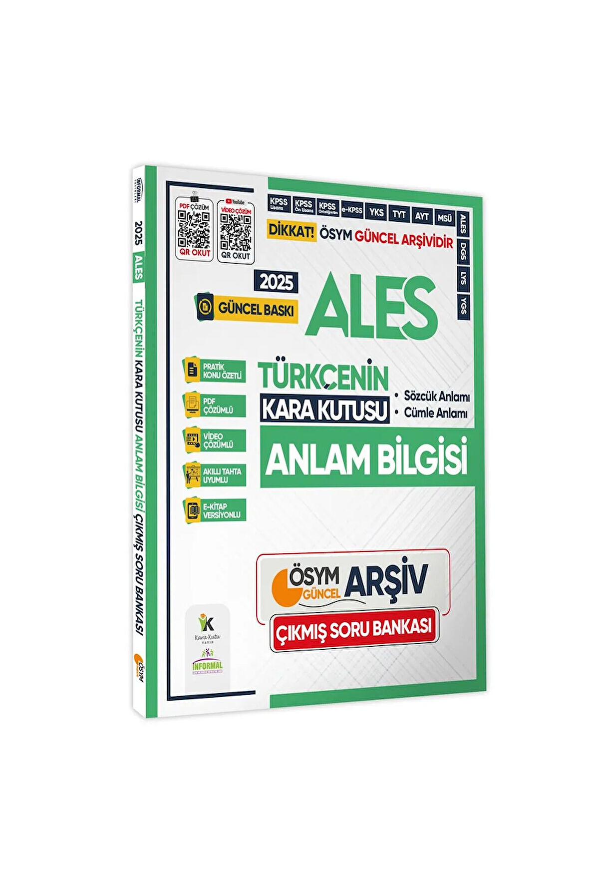 2025 Ales Türkçenin Kara Kutusu Anlam Bilgisi (SÖZCÜK-CÜMLE) Çıkmış Soru Bankası K. Özetli