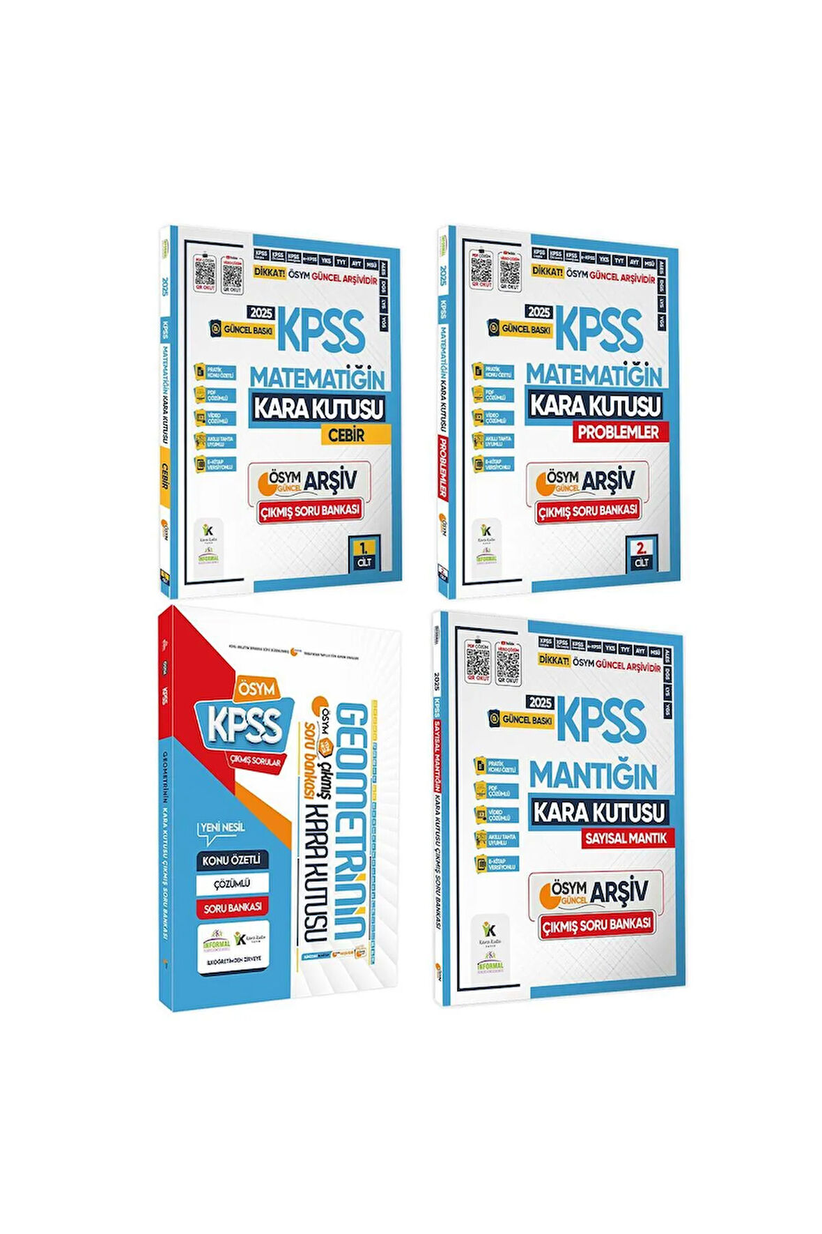 2025 Kpss Matematik-geo-mantık Kara Kutusu 4lü Altın Set Ösym Çıkmış Soru Bankası Dijital Çözümlü