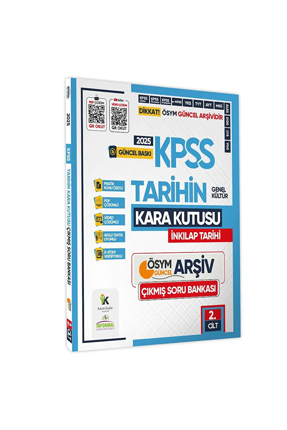 2025 KPSS Tarihin Kara Kutusu 2.Cilt ÖSYM Çıkmış Soru Havuzu Bankası Konu Özetli Dijital Çözümlü