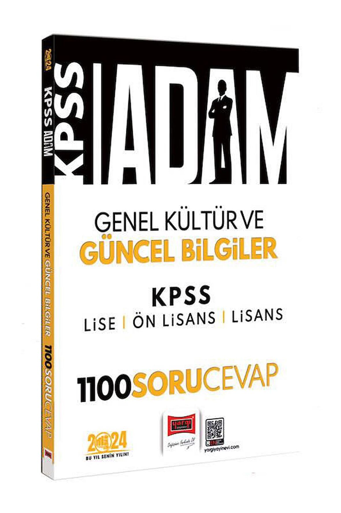 Yargı Yayınları 2024 KPSS Adam Genel Kültür Güncel Bilgiler 1100 Soru Cevap Lise Ön Lisans Lisans