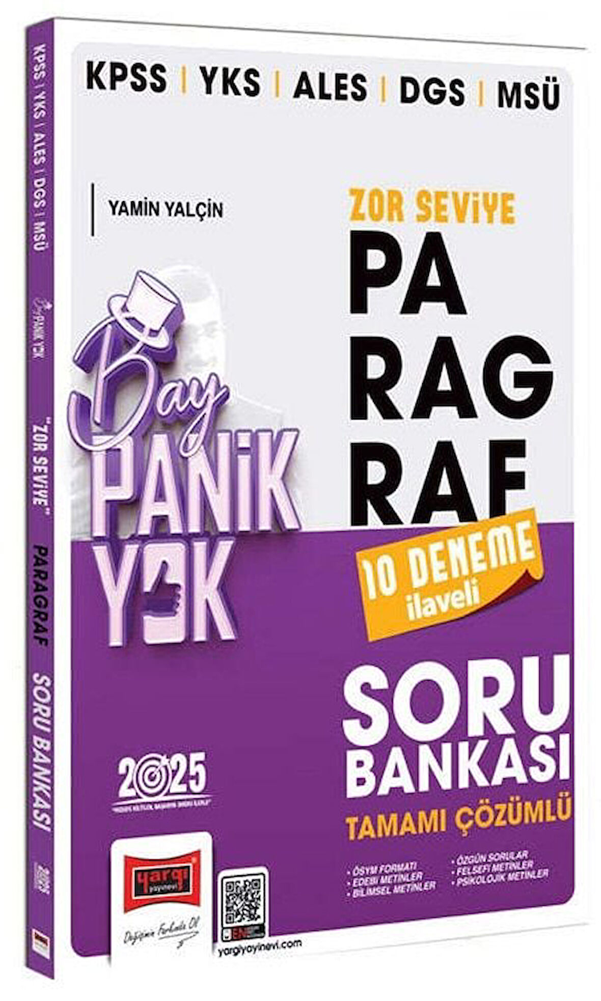 Yargı 2025 KPSS YKS ALES DGS MSÜ Paragraf Bay Panik Yok Zor Seviye Soru Bankası Çözümlü Yargı Yayınları