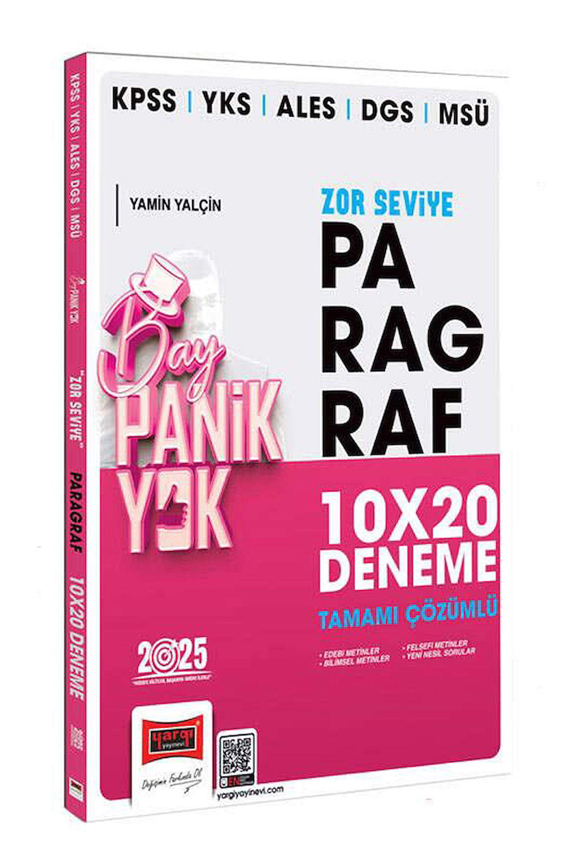 Yargı 2025 KPSS YKS ALES DGS MSÜ Tamamı Çözümlü Panik Yok Zor Seviye Paragraf 10x20 Deneme