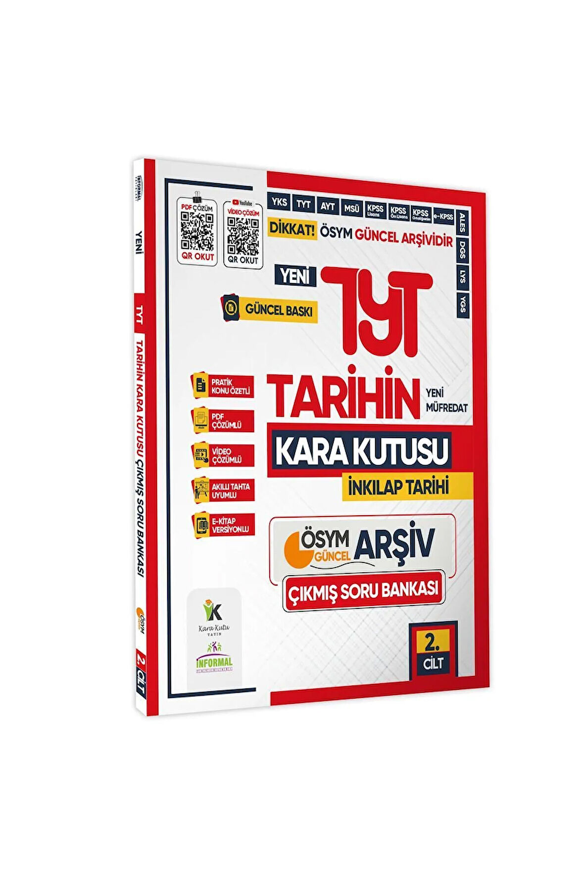 2025 YKS-TYT TARİHİN Kara Kutusu 2.Cilt ÖSYM Çıkmış Soru Havuzu Bankası K. Özetli Video/PDF Çözümlü