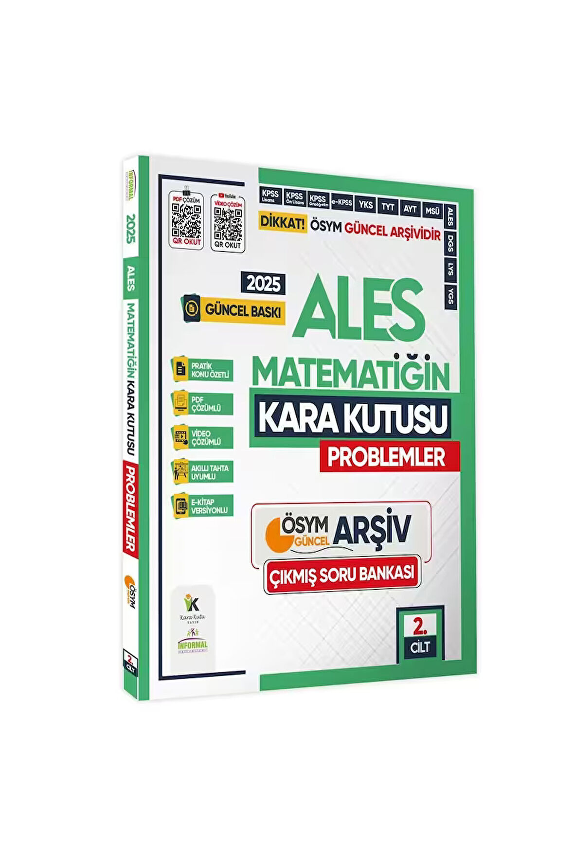 2025 Ales Matematiğin Kara Kutusu 2.cilt Problemler Ösym Çıkmış Soru Bankası Dijital Çözümlü