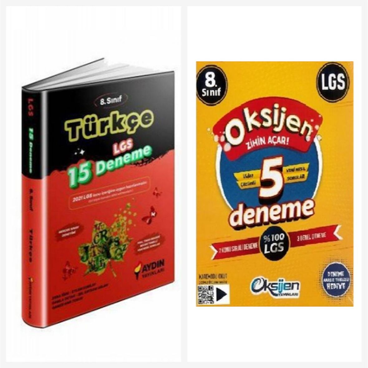 Oksijen Yayınları 8. Sınıf LGS 5 Deneme & Aydın LGS Türkçe 15 Deneme