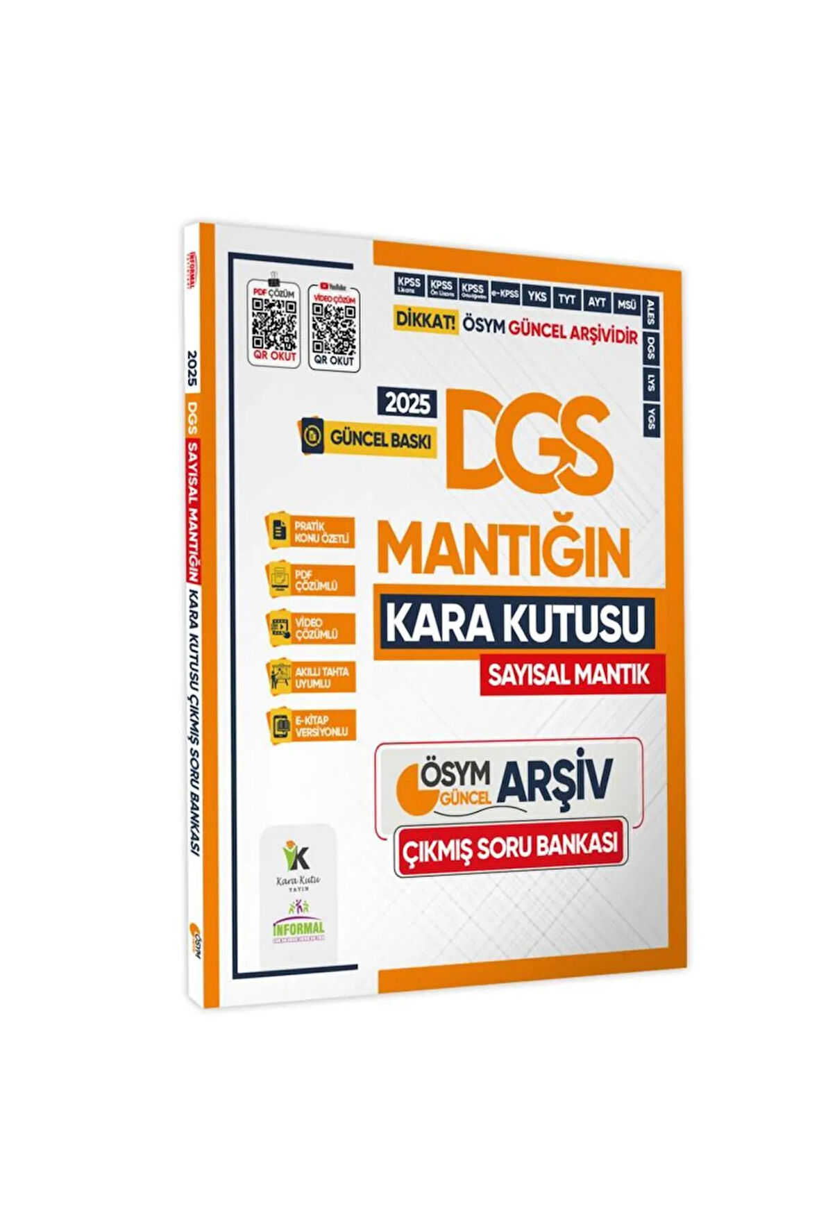 2025 Dgs Kara Kutu Sayısal Ve Sözel Mantık 2li Set Çıkmış Soru Bankası K. Özetli Dijital Çözümlü