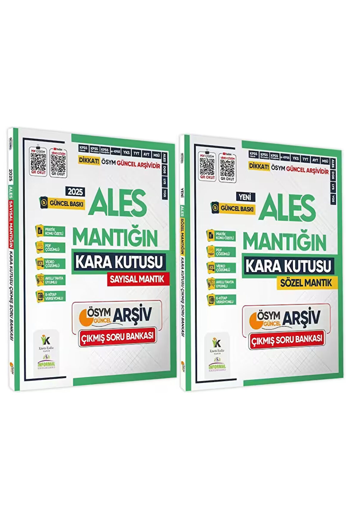 2025 Ales Kara Kutu Sayısal Ve Sözel Mantık 2li Set Çıkmış Soru Bankası K. Özetli Dijital Çözümlü