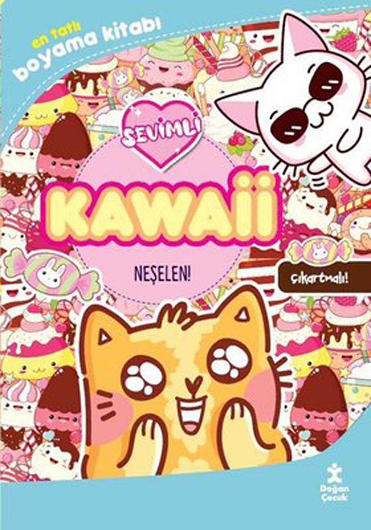 Kawaii Neşelen! - En Tatlı Çıkartmalı Boyama Kitabı