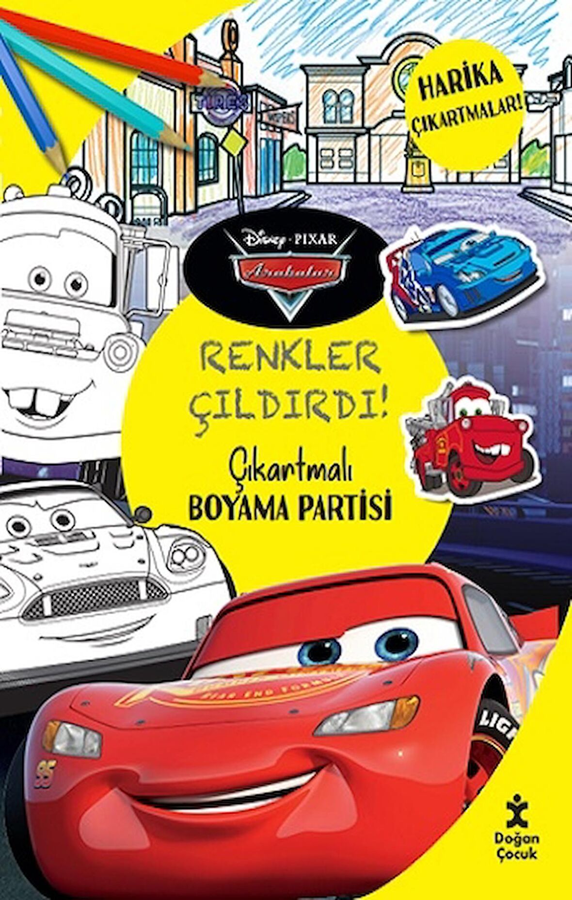 Disney Pixar Arabalar - Renkler Çıldırdı! Çıkartmalı Boyama Partisi