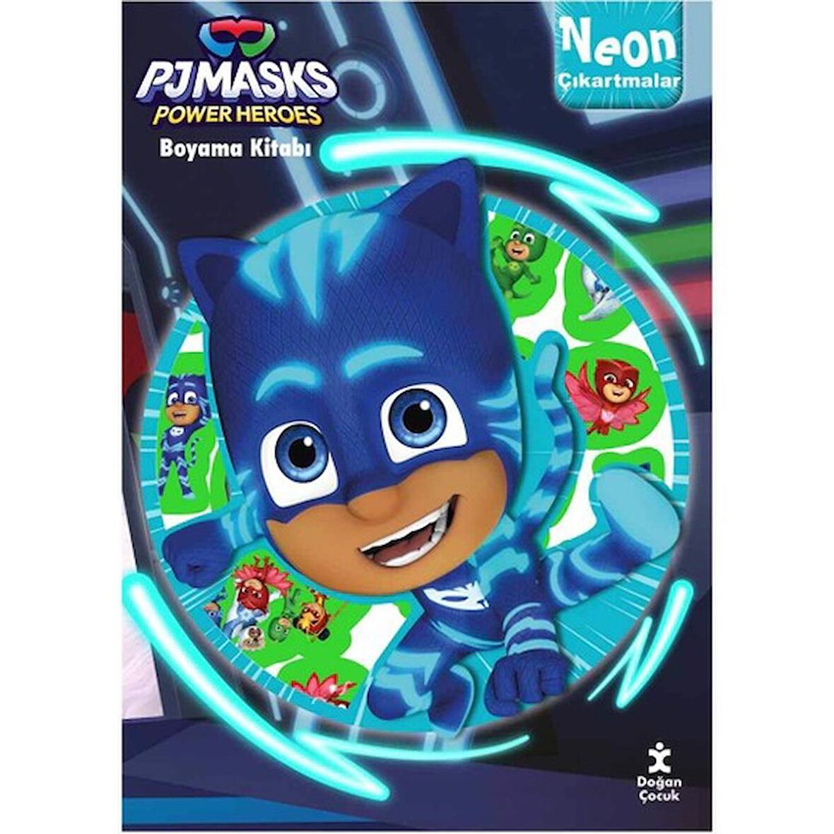 Pjmasks Neon Çıkartmalı Boyama Kitabı - Doğan Yayınları