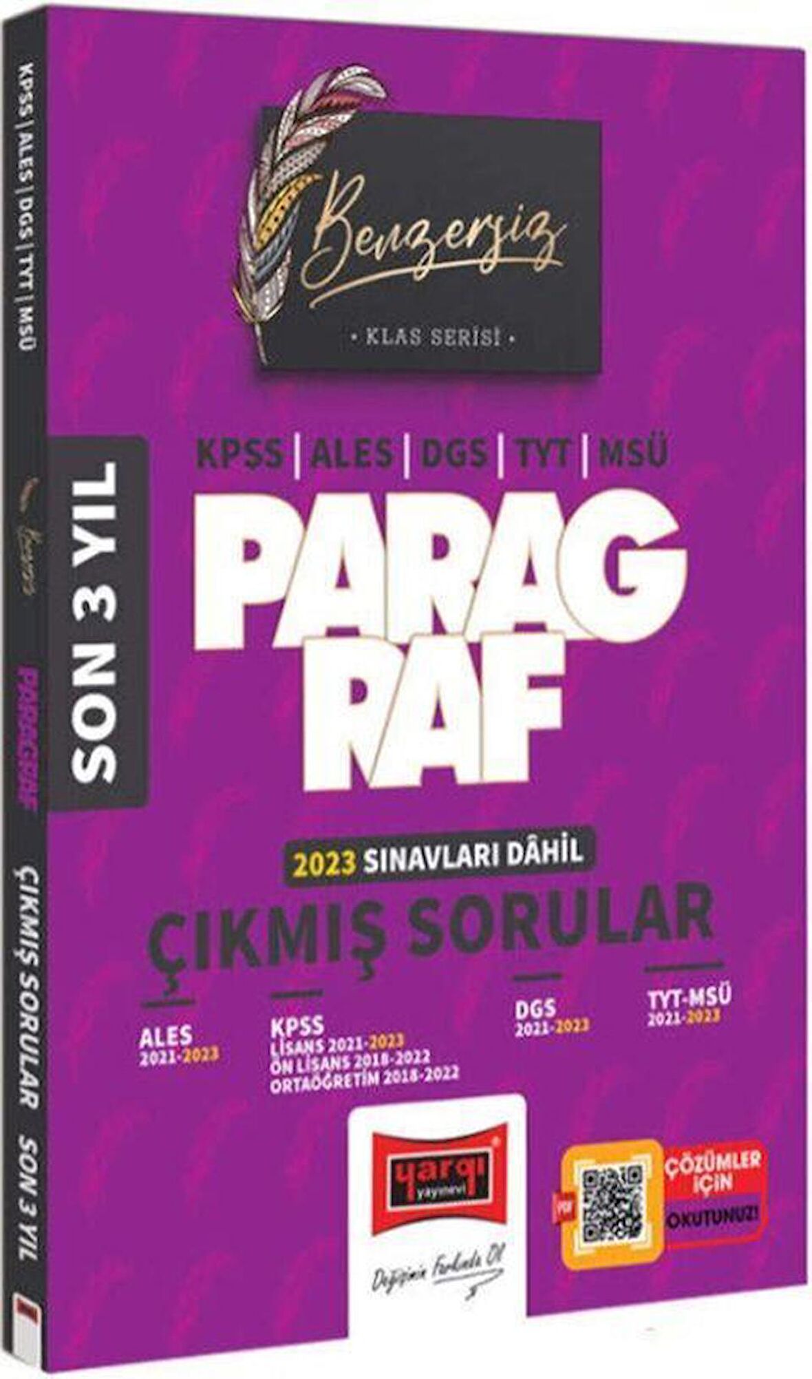 2024 KPSS ALES DGS TYT MSÜ Benzersiz Paragraf Son 3 Yıl Çıkmış Sorular (2023 Sınavı Dahil)