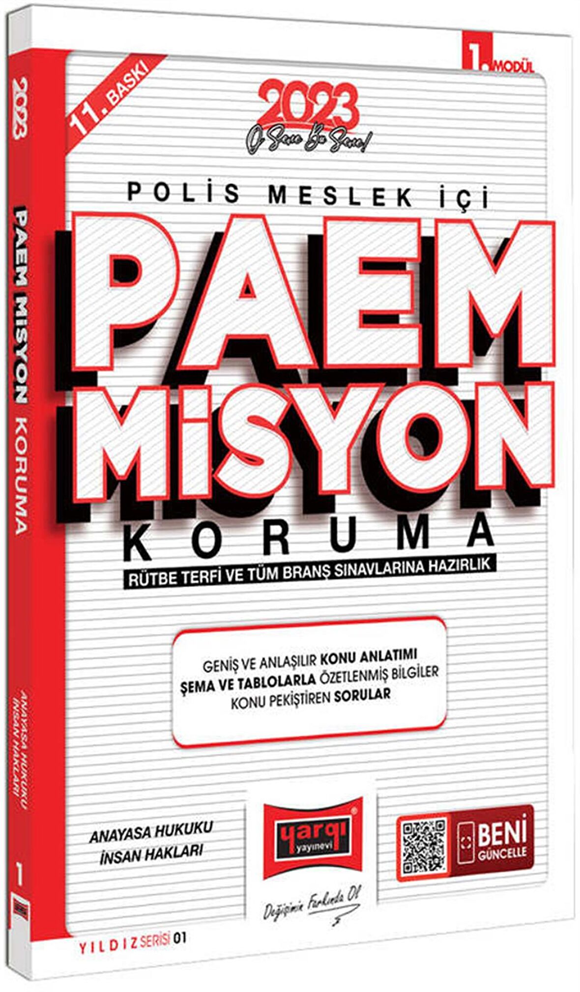 Yargı Yayınları 2023 Yıldız Serisi PAEM Misyon Koruma Rütbe Terfi ve Tüm Branş Sınavlarına Hazırlık Anayasa Hukuku İnsan Hakları Konu Anlatımı (Modül 1)