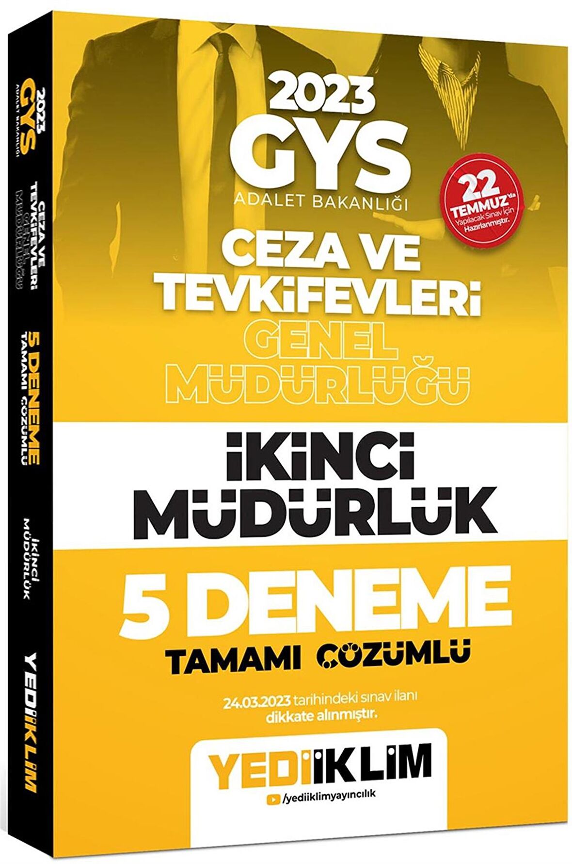 Yediiklim 2023 GYS Ceza Ve Tevkifevleri Genel Müdürlüğü İkinci Müdürlük 5 Deneme Tamamı Çözümlü