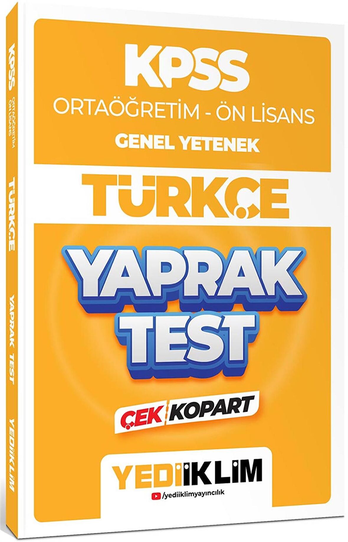 2024 KPSS Ortaöğretim - Ön Lisans Genel Yetenek Türkçe Çek Kopart Yaprak Test